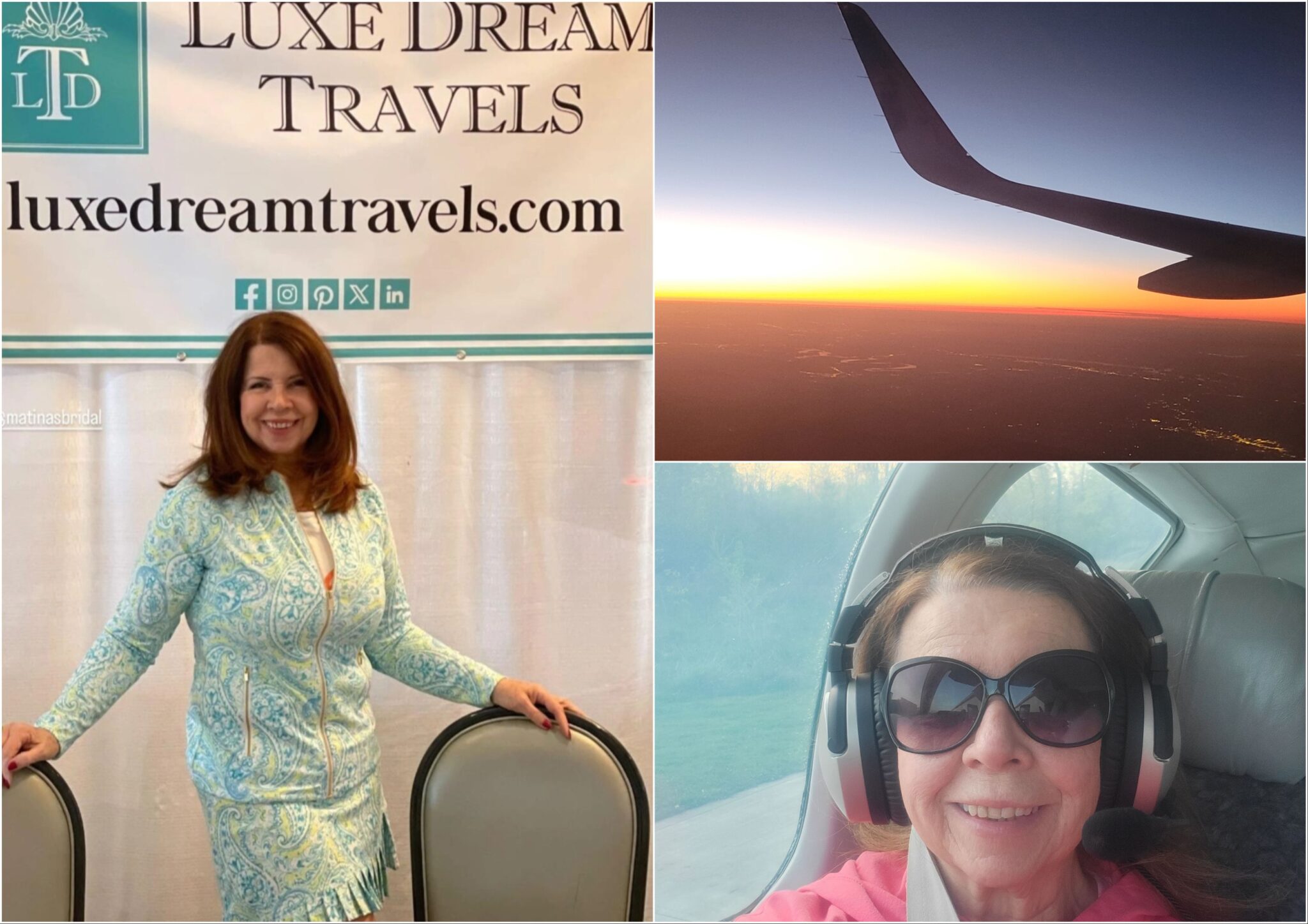 A collage of three photos with the words " luxe dream travels ".